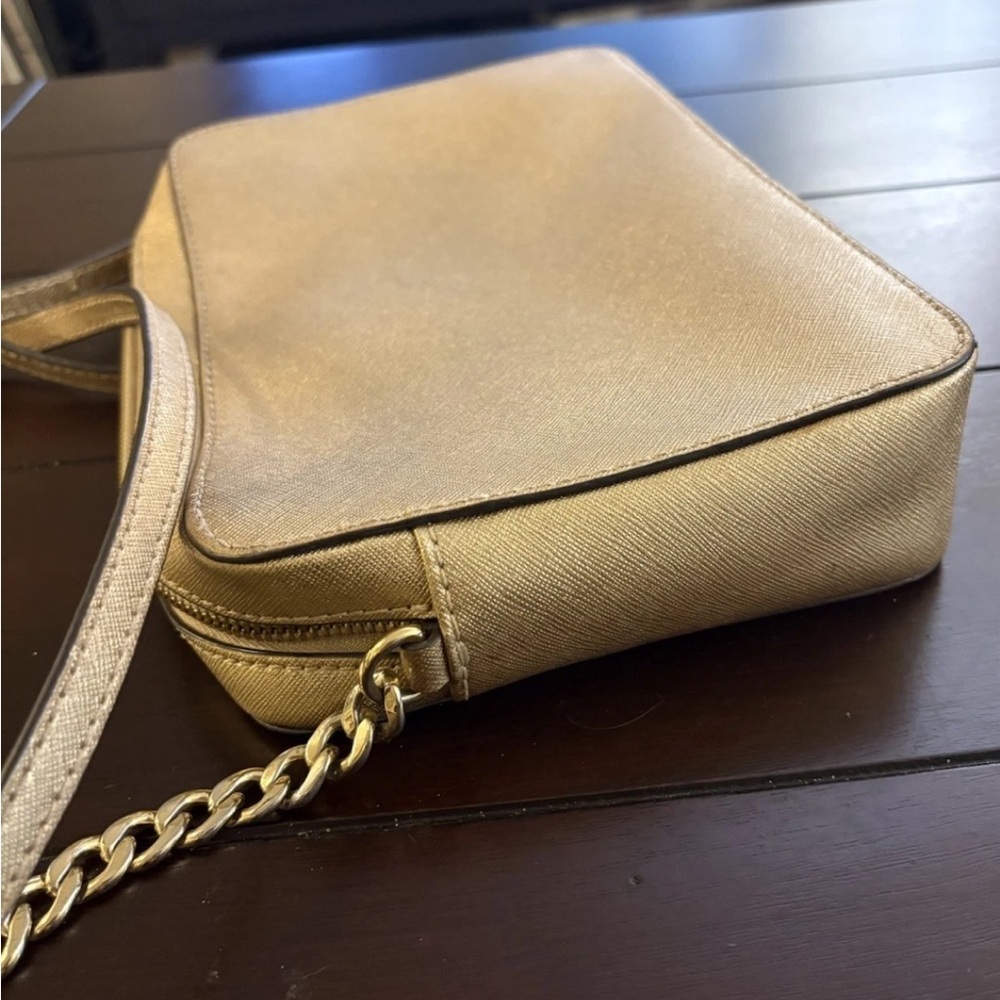 Michael Kors Jet Set Metallic Gold Crossbody Bag - Picture 5 of 5